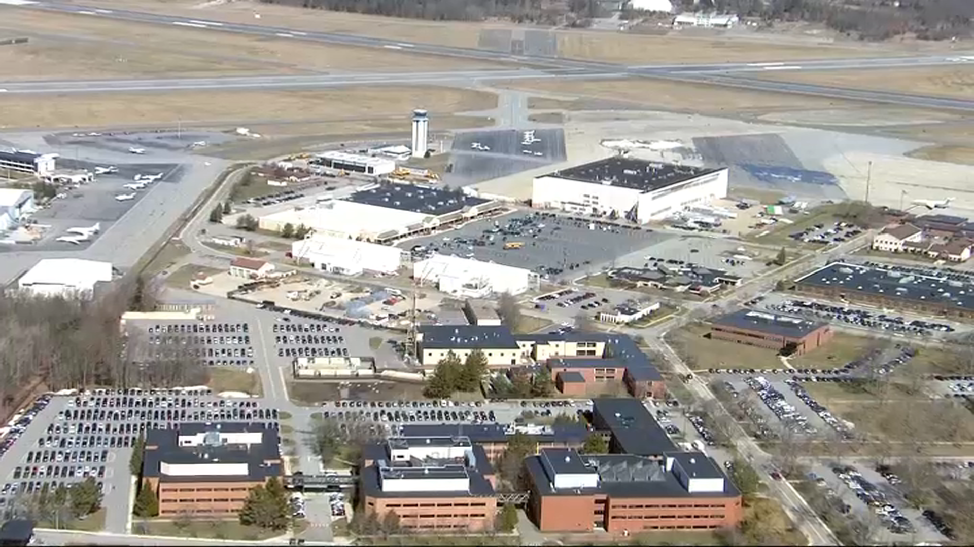 Hanscom Field airport in Bedford, Massachusetts.