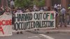 Protest Sunday after Harvard disciplines students involved in pro-Palestinian encampment