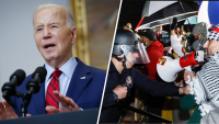 Biden says right to free speech and rule of law must be upheld as universities crack down on encampments
