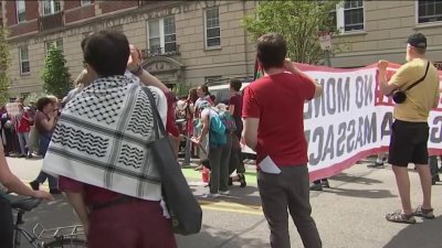 Demonstration in support of Israel amid separate rally in support of Palestine