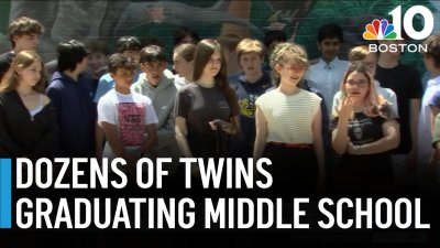 46 twins graduating from middle school in Needham