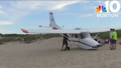 Small plane makes emergency landing on Cape Cod beach