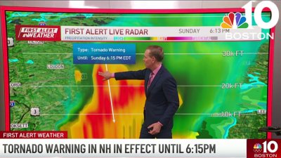 NH tornado warning-producing storm analysis: Cloud cross-section
