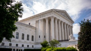 WASHINGTON, DC - JUNE 20: An exterior view of the Supreme Court on June 20, 2024 in Washington, DC. The Supreme Court is about to issue rulings on a variety of high profile cases dealing with abortion rights, gun rights, and former President Donald Trump's immunity claim, putting the court at the center of many hot political topics during an election year.