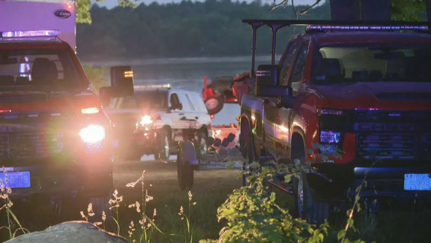 Emergency personnel search for a missing man in Norton, Massachusetts, on Monday, June 3, 2024. (WJAR)