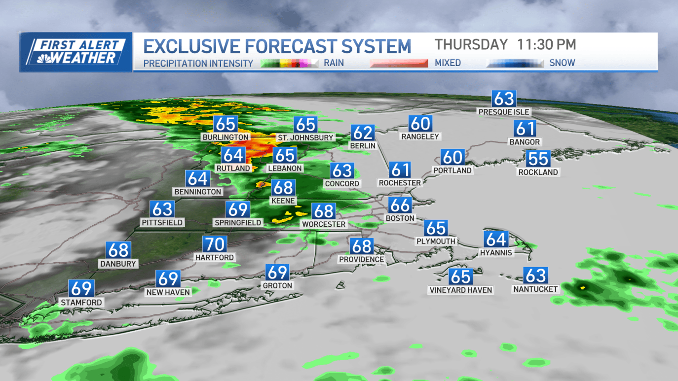 Boston Rador MA, CT, VT severe weather possible Thursday: Live radar and more – NBC ...