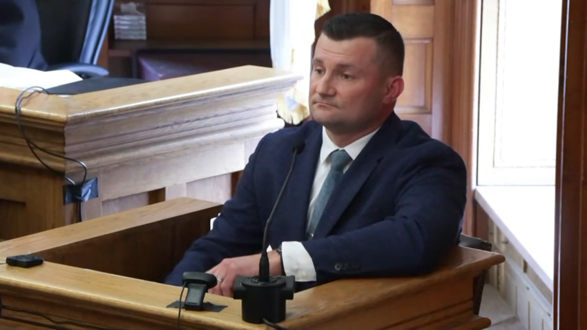 Massachusetts State Police investigator Yuri Bukhenik testifies in the Karen Read murder trial on June 5, 2024.