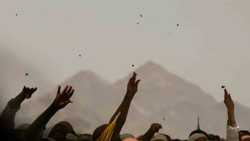 Muslim pilgrims in Saudi Arabia