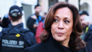 US Vice President Kamala Harris seen attending the 2024 Munich Security Conference on February 16, 2024 in Munich, Germany.