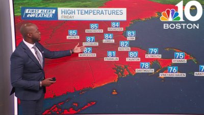 Humidity, few showers start the morning in Boston