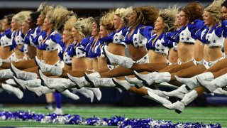 The Dallas Cowboys Cheerleaders perform