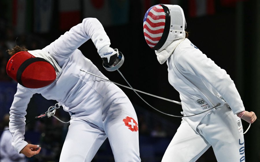 Pauline Brunner competes against Hadley Husisian