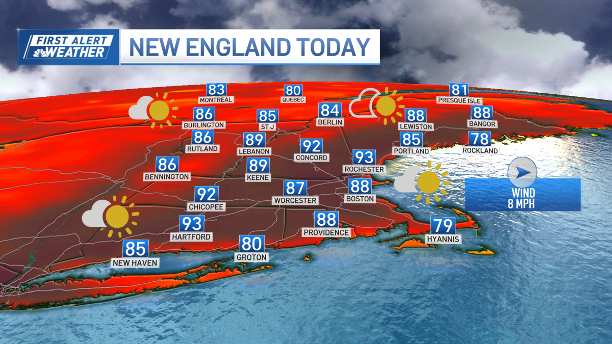 Boston weather: Hot, humid and mostly dry Sunday – NBC Boston