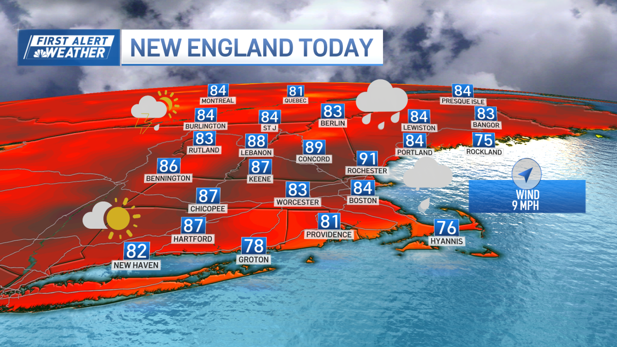 Boston weather Improving conditions as rain and storms move east of