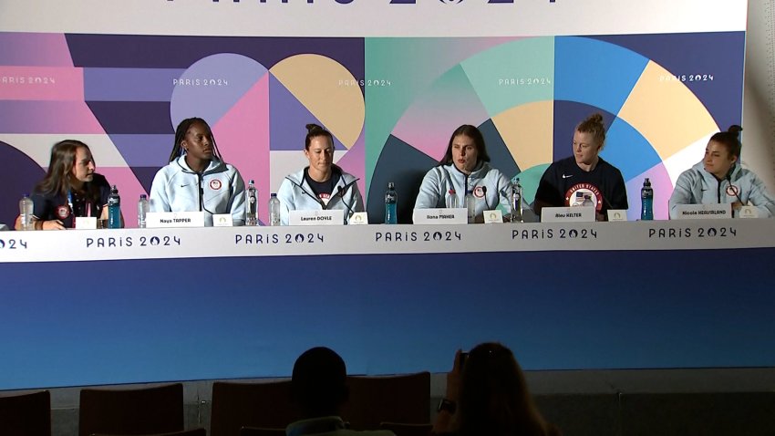 Team USA Women's Rugby team holds press conference before first Olympics match