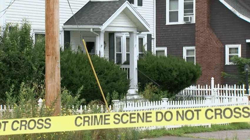 A home at the center of what sources characterized as a homicide investigation in Brockton, Massachusetts, on Thursday, July 25, 2024.