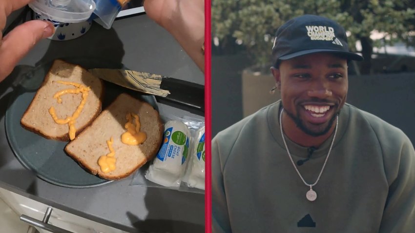 Noah Lyles shares his favorite grilled cheese recipe from memory