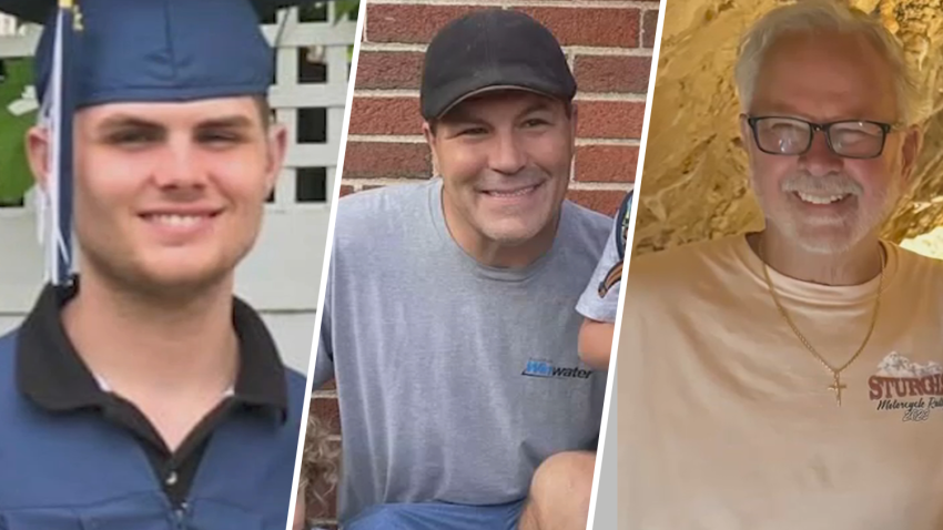 Tyler (left), Danny (middle) and Dan Sr. are all recovering after the family’s RV went up in flames last week. The Callahan family was supposed to be going on vacation to the Grand Canyon.