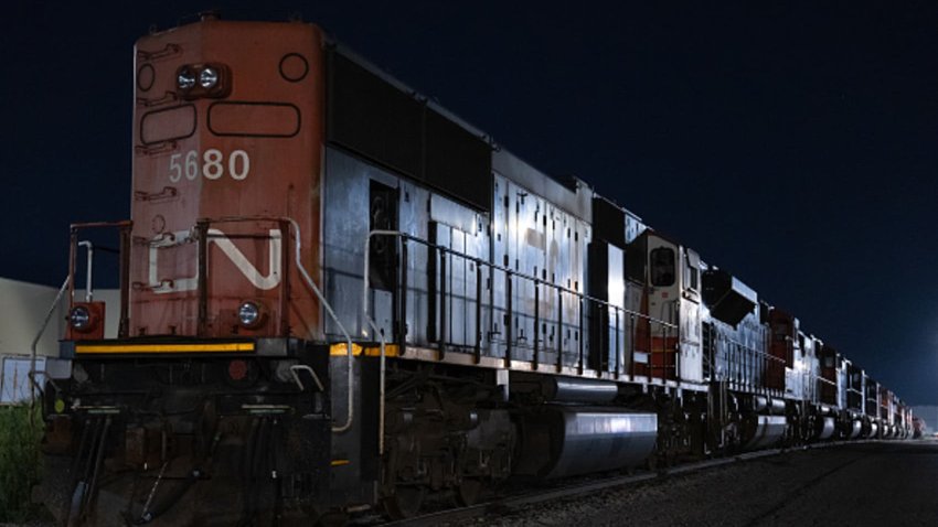 The CN MacMillan Yard is shown on August 22, 2024 in Vaughan, Canada.