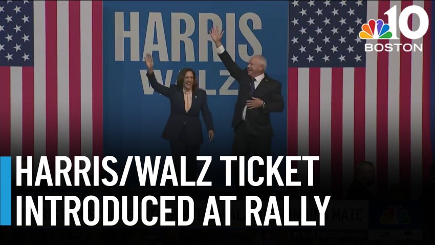 Kamala Harris and Tim Walz hold rally as presidential ticket