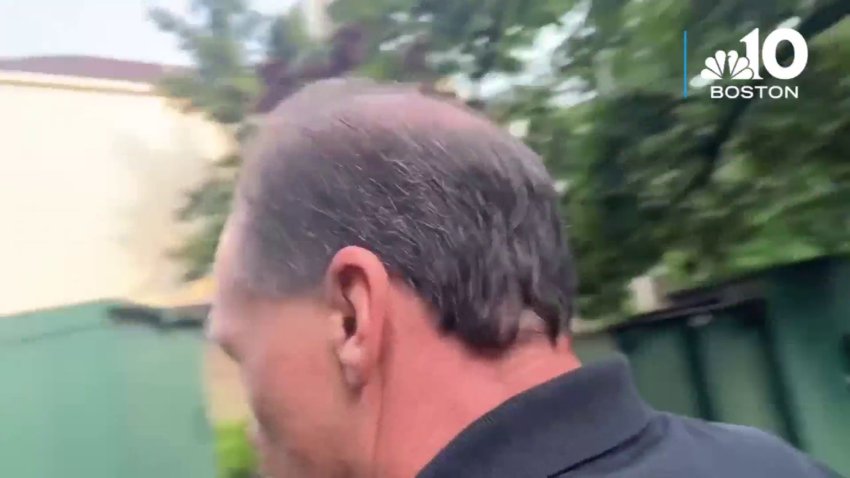 NBC10 Boston's Ryan Kath confronts Russell Callahan