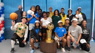 Comcast Soys & Girls Club Celtics/Olympics event at the Auerbach Center in Boston August 6, 2024.