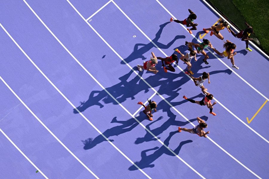 Runners seen from above