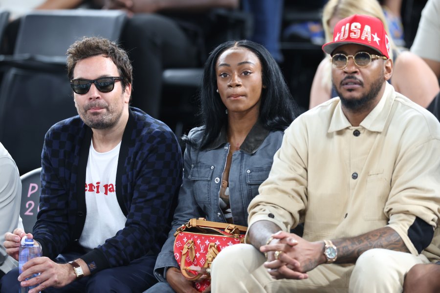 Comedian and host Jimmy Fallon, American track and field athlete Sha'Carri Richardson and former NBA player Carmelo Anthony