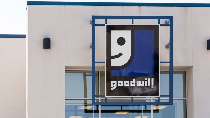 Goodwill store sign. (Photo by: Education Images/Universal Images Group via Getty Images)