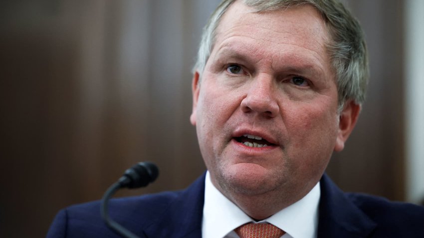 Norfolk Southern former Chief Executive Alan Shaw testifies during a Senate Commerce, Science and Transportation Committee hearing titled “Improving Rail Safety in Response to the East Palestine Derailment” in Washington, March 22, 2023.