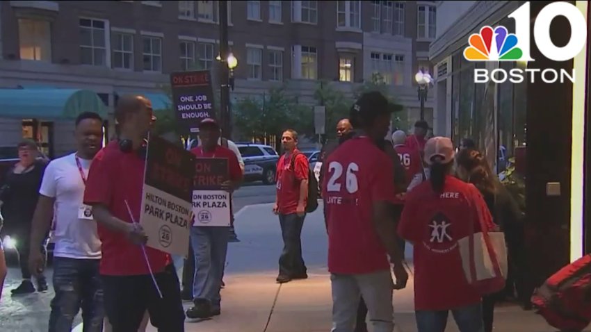 Hundreds of Boston hotel workers are on strike