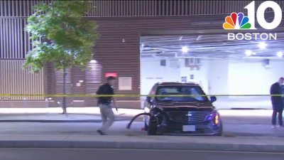 One dead, one hospitalized after car crashes into building in Boston's Seaport