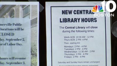 Regular hours at Somerville Central Library next week