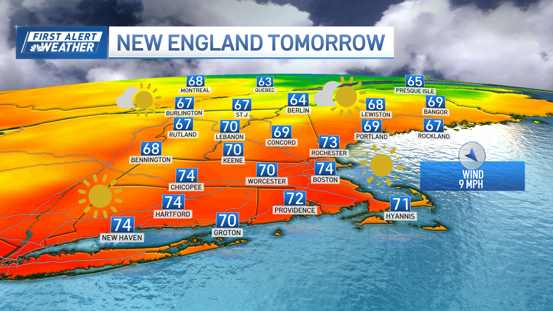 Boston weather Sunny afternoon, clouds roll in later NBC Boston