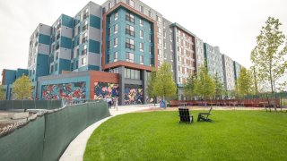 Amaya is the first residential apartment building to be built at Suffolk Downs.