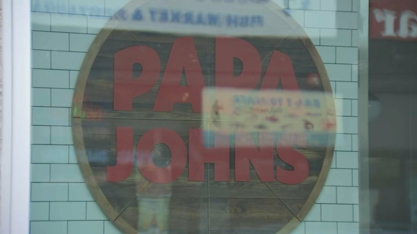 A Papa John's location that's set to open in Boston's Dorchester neighborhood.