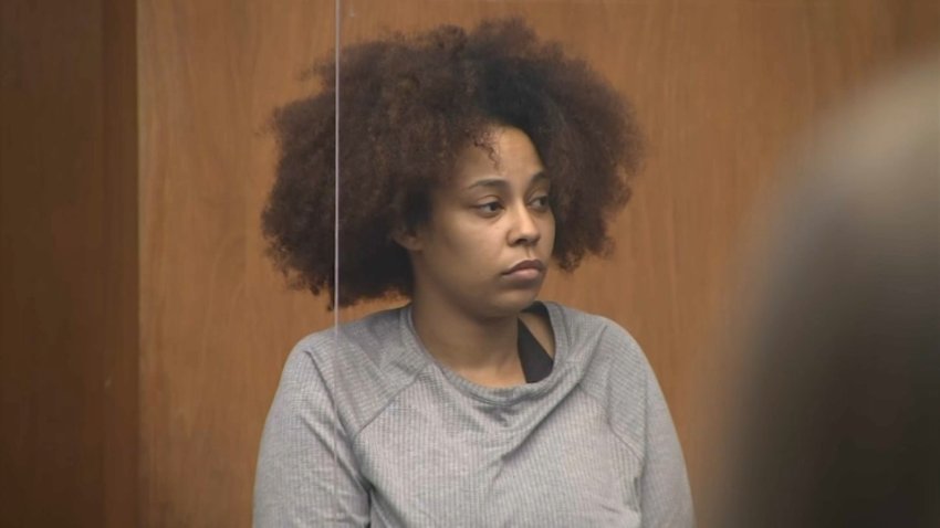 Jalissa Harding, of Burlington, appears in court Friday, Sept. 20, 2024, to face charges in connection with the ongoing investigation into Paul Nolan’s July shooting death in Somerville, Massachusetts.