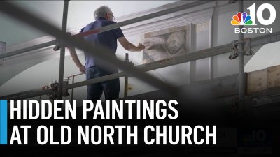 Artists reveal paintings hidden in walls of Old North Church