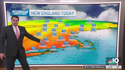 Saturday morning showers in parts of New England