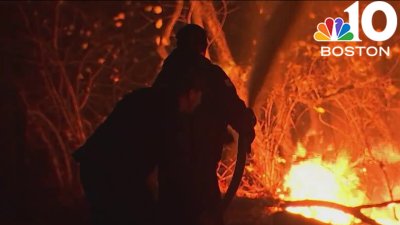 Crews rush to get brush fires under control across Massachusetts