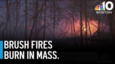 Brush fires burn in Mass.