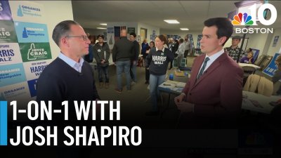 Popular Penn. Gov. Josh Shapiro campaigns for Kamala Harris in NH