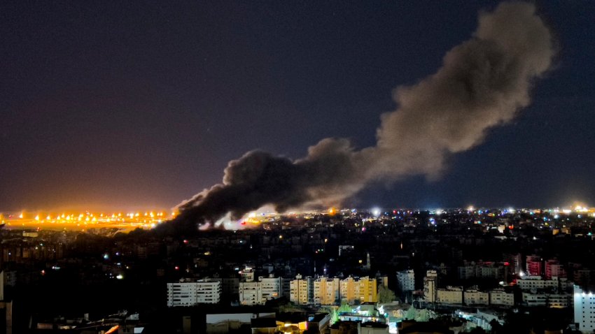 Smoke rises from an Israeli airstrike that hit the southern suburb of Beirut, Lebanon, Tuesday, Oct. 1, 2024.