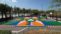 Celtics-themed court in Abu Dhabi