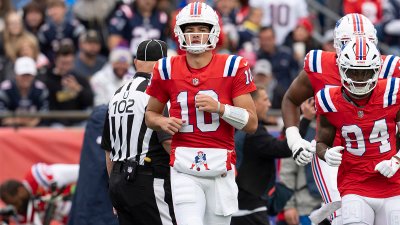 Patriots quarterback Drake Maye