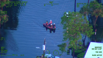 Florida sheriff's office rescues trapped citizens from Hurricane Milton floodwaters