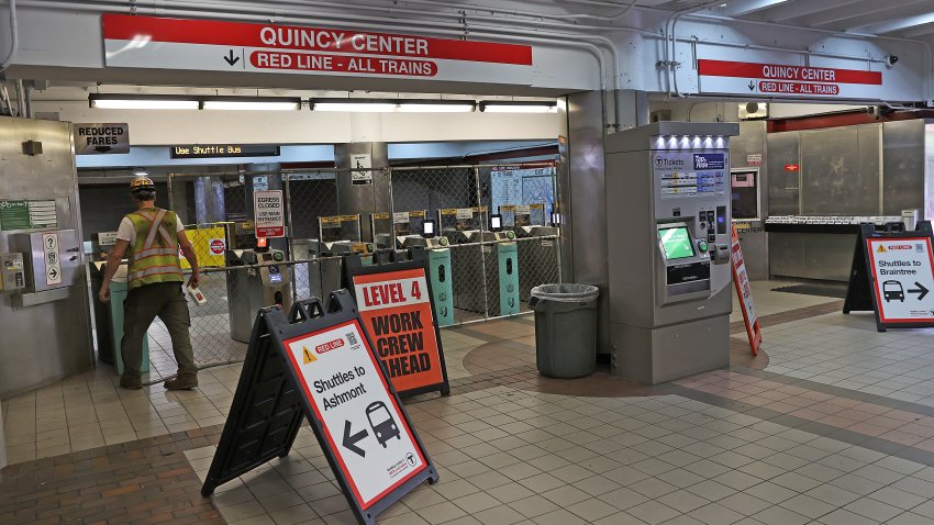 A photo of a closed Red Line station on Sept. 9, 2024