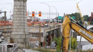 Demolition of the Washington Bridge from Sept. 18, 2024