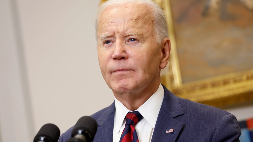 WASHINGTON, DC – OCTOBER 09: U.S. President Joe Biden delivers remarks on Hurricane Milton in the Roosevelt Room of the White House on October 09, 2024 in Washington, DC. Biden delivered an update on Hurricane Milton, urging those in its path to evacuate as the powerful storm is expected to make landfall on the Gulf Coast of Florida overnight. (Photo by Anna Moneymaker/Getty Images)