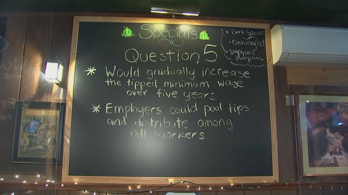 Massachusetts Question 5 Should minimum wage for tipped workers be